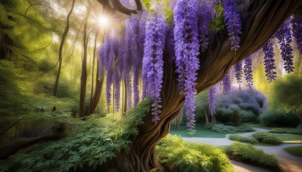 wisteria na drzewku